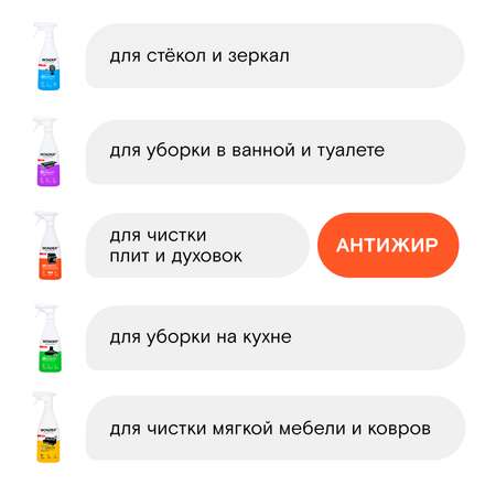 Набор для уборки WONDER Lab 5 средств