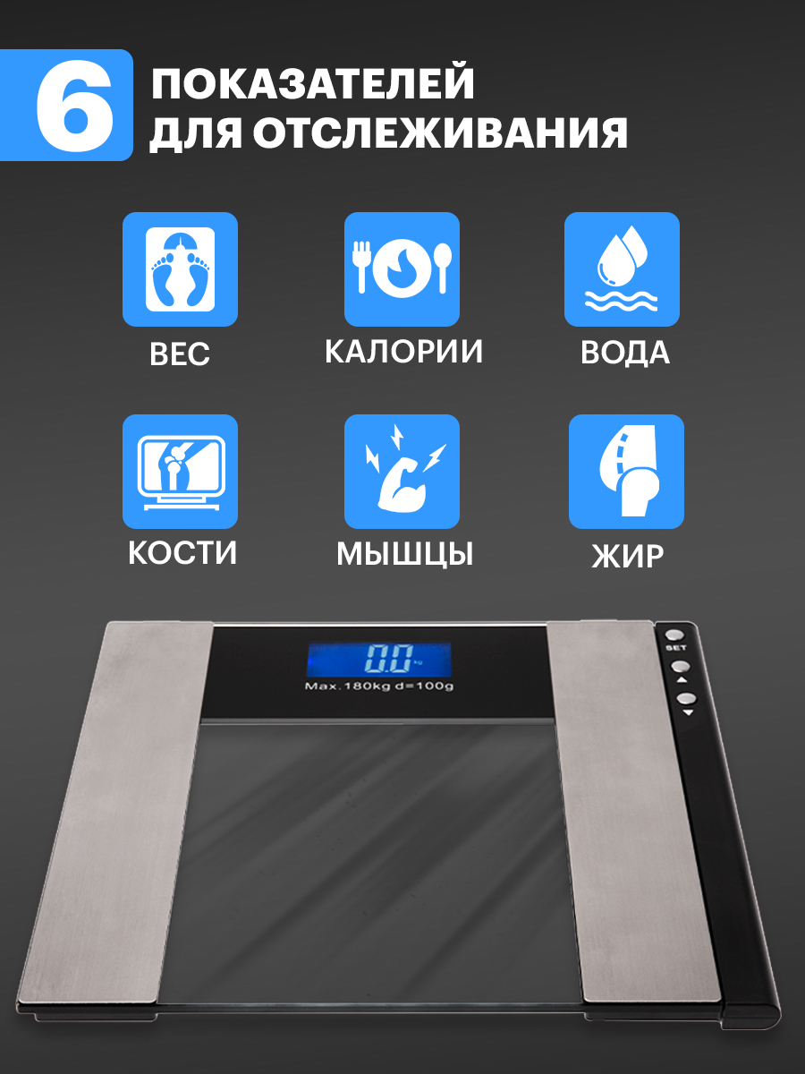 Весы электронные REXANT Smart Life с диагностикой 72-1203 - фото 2