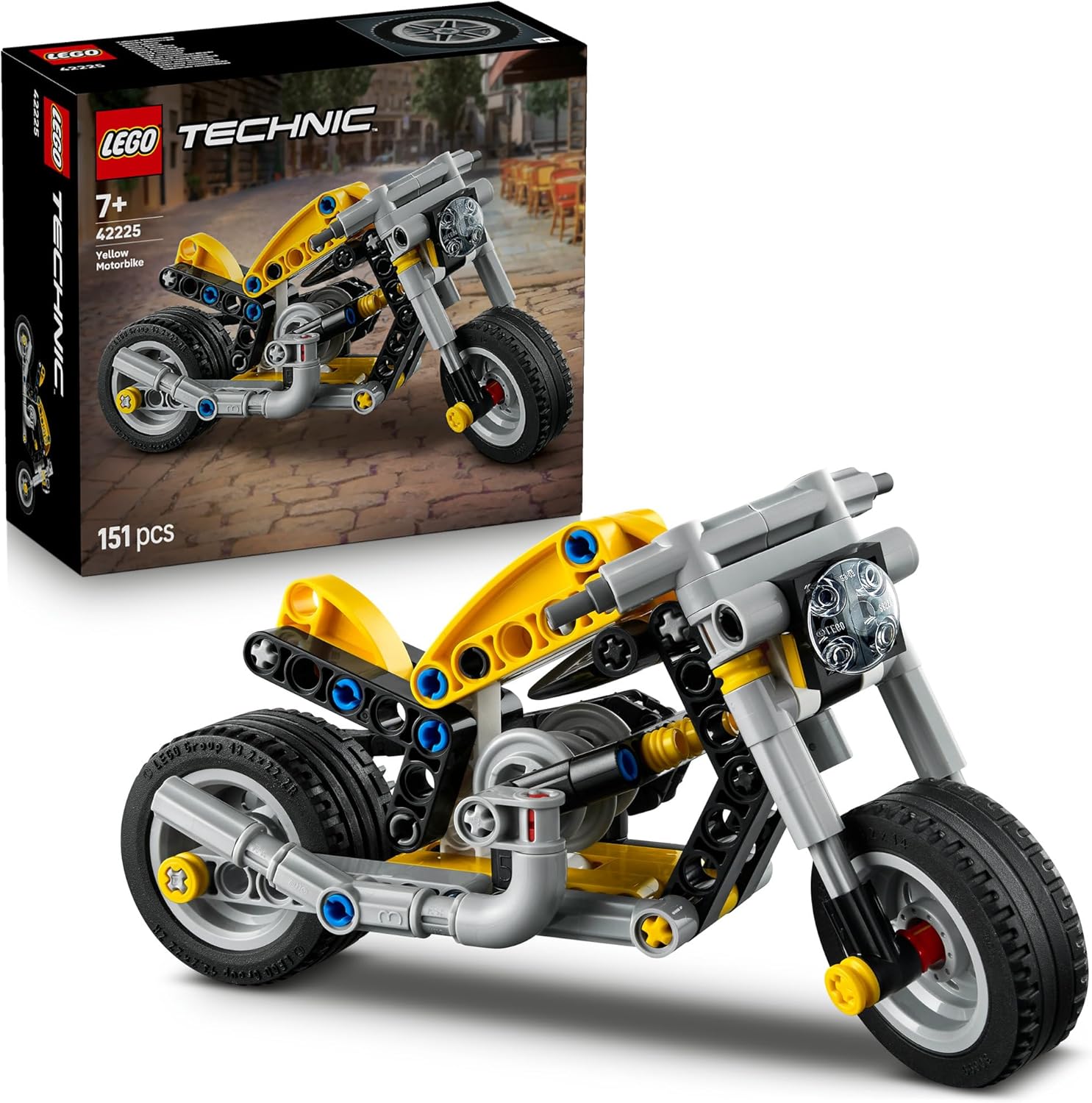 Конструктор LEGO Technic Желтый мотоцикл 151 дет. - фото 1