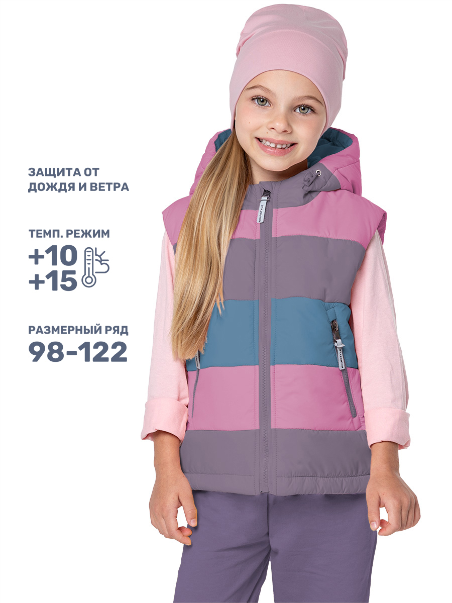 Жилет NIKASTYLE 9м7024 розовый/эвкалипт - фото 2