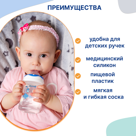 Бутылочка Uviton Classic+ 150 мл 1 шт. в ассортименте