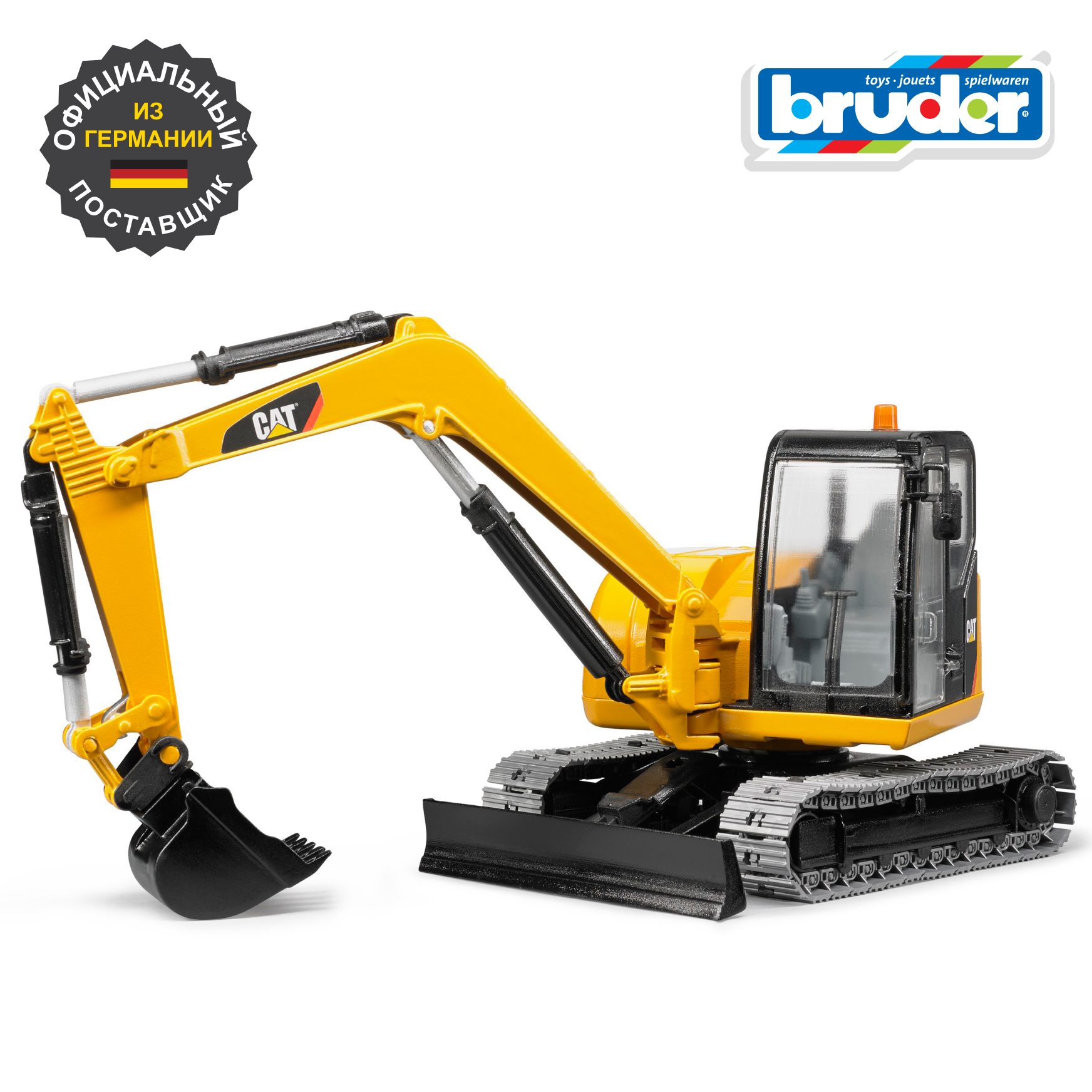 Экскаватор Bruder CAT гусеничный с отвалом 1:16 02-456 - фото 1