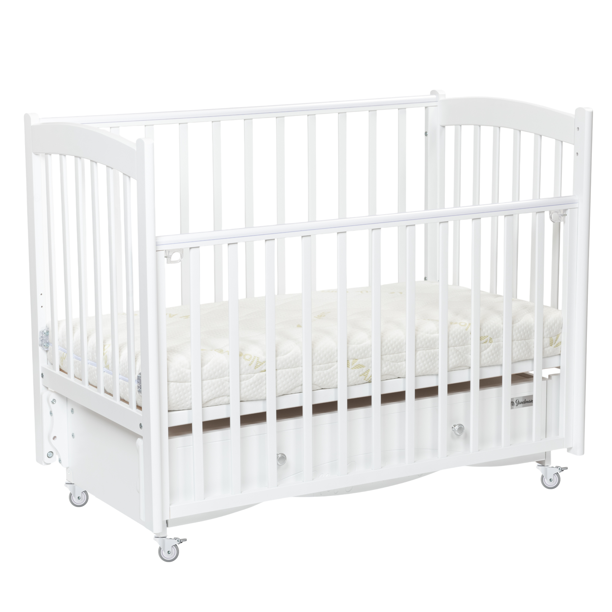 Детская кроватка Mr Sandman, универсальный маятник (белый) - фото 2
