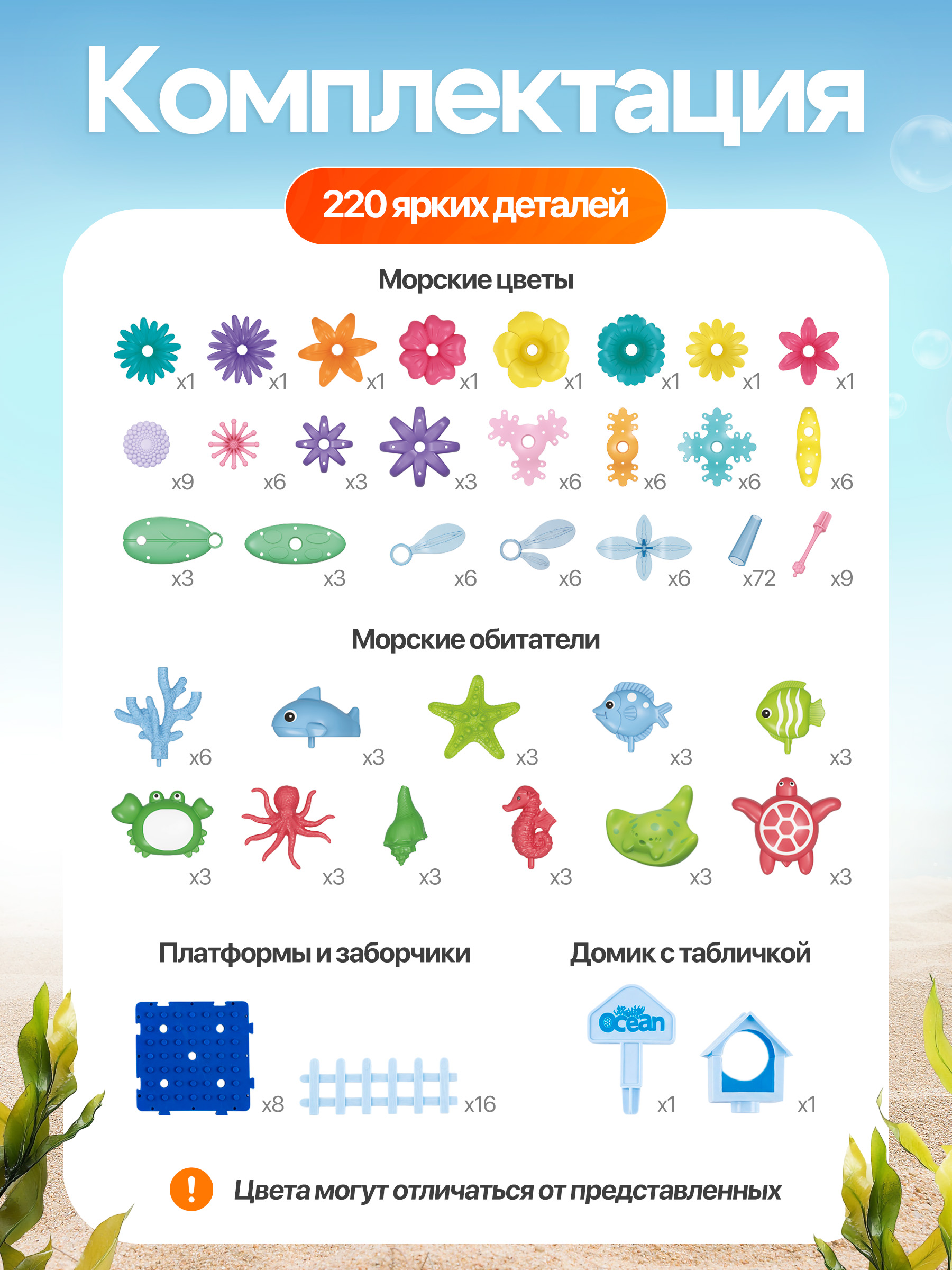 Конструктор SAYFUN toys Пластиковый конструктор 220 дет. - фото 4