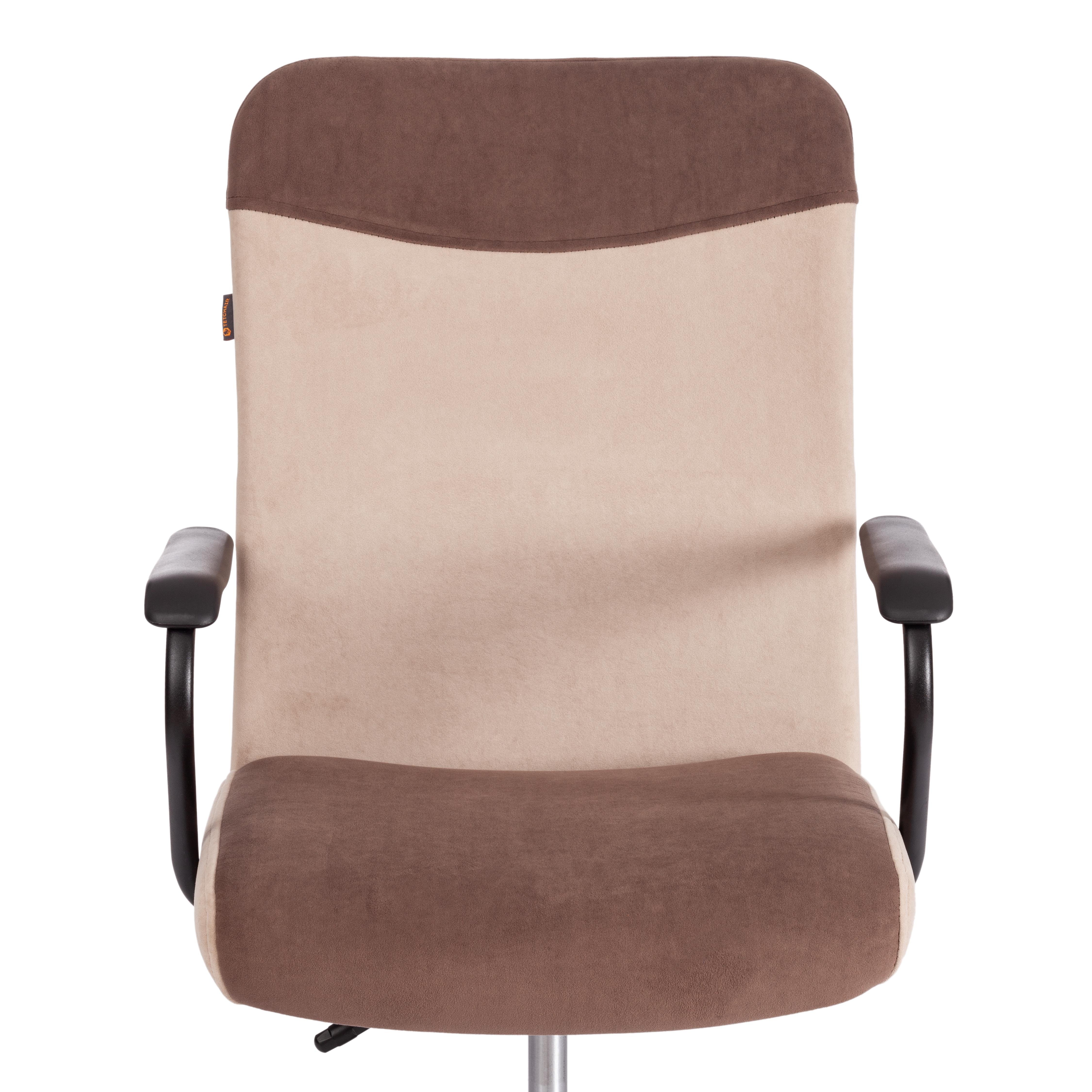 Компьютерное кресло TETCHAIR Флай флок коричневый бежевый - фото 7