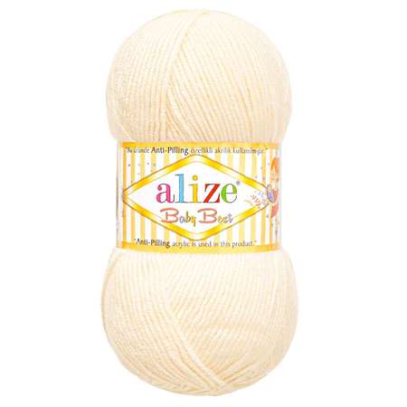Пряжа для вязания Alize baby best бамбук акрил с эффектом антипиллинг 100 г 240 м 450 жемчужный 5 мотков