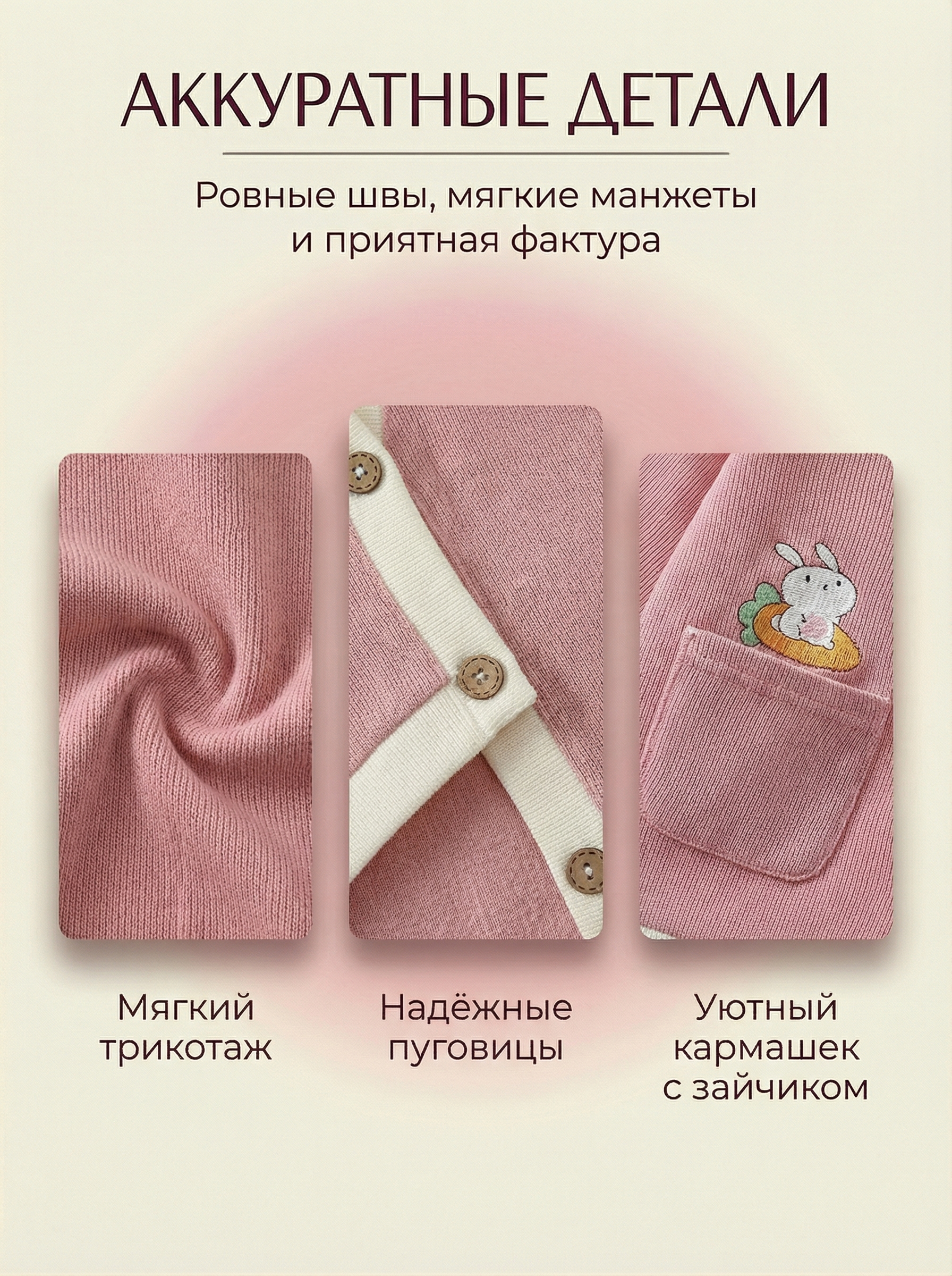Кардиган Bambooland Cardigan_pink - фото 10