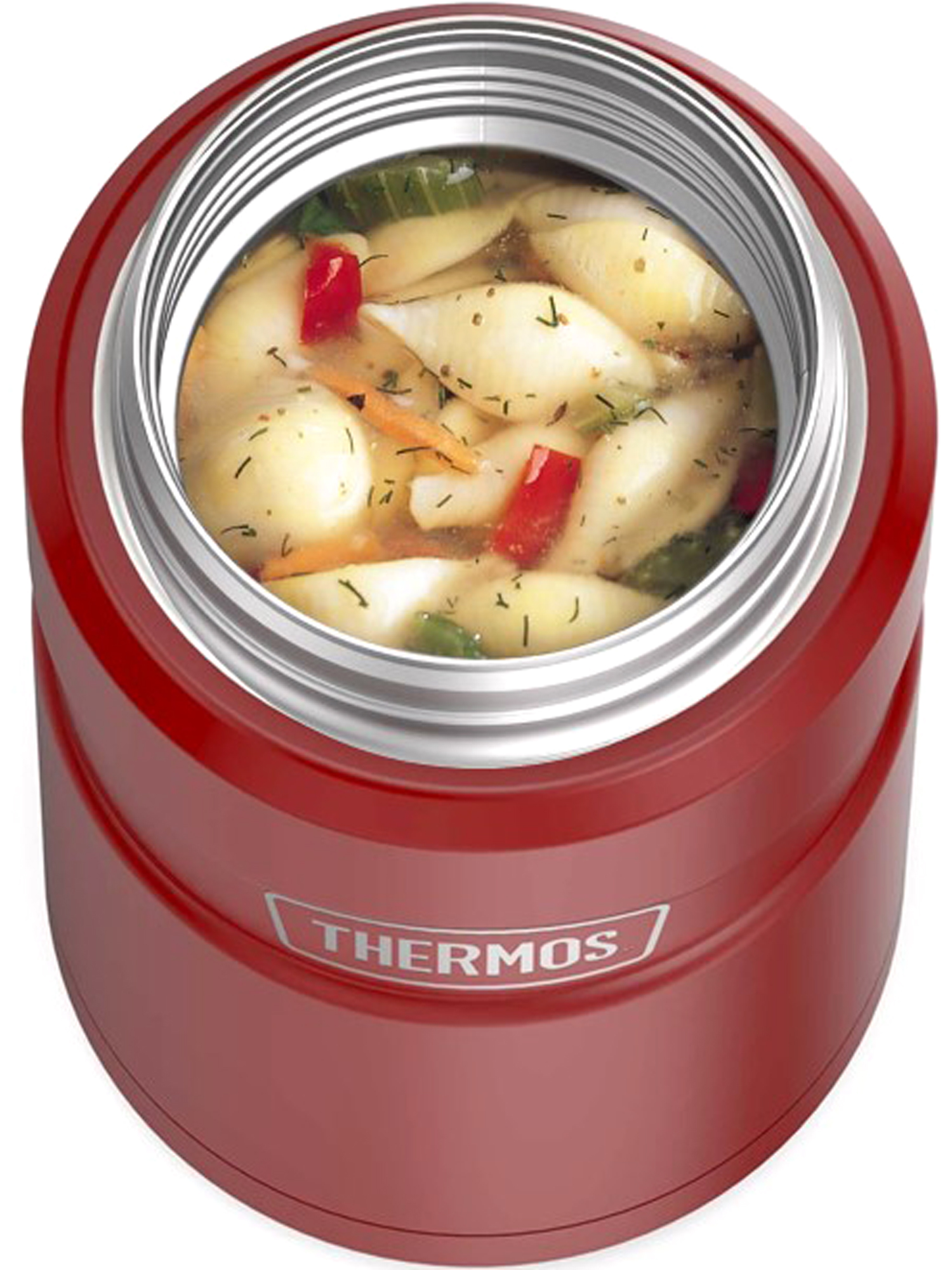 Термос для еды супа 710 мл с ложкой THERMOS KING-3020 карминно-красный – нержавеющая сталь герметичный тепло/холод 14/24 час - фото 10