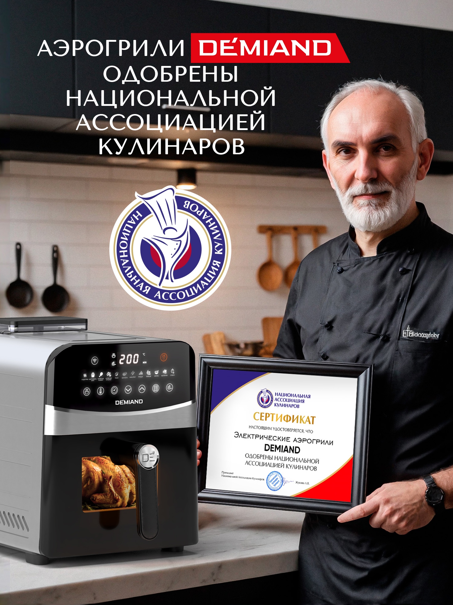 Аэрогриль DEMIAND Sanders Max c Wi-Fi 9 л - фото 6
