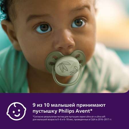 Пустышка Philips Avent силикон анатомическая от 0 мес. 2 шт.