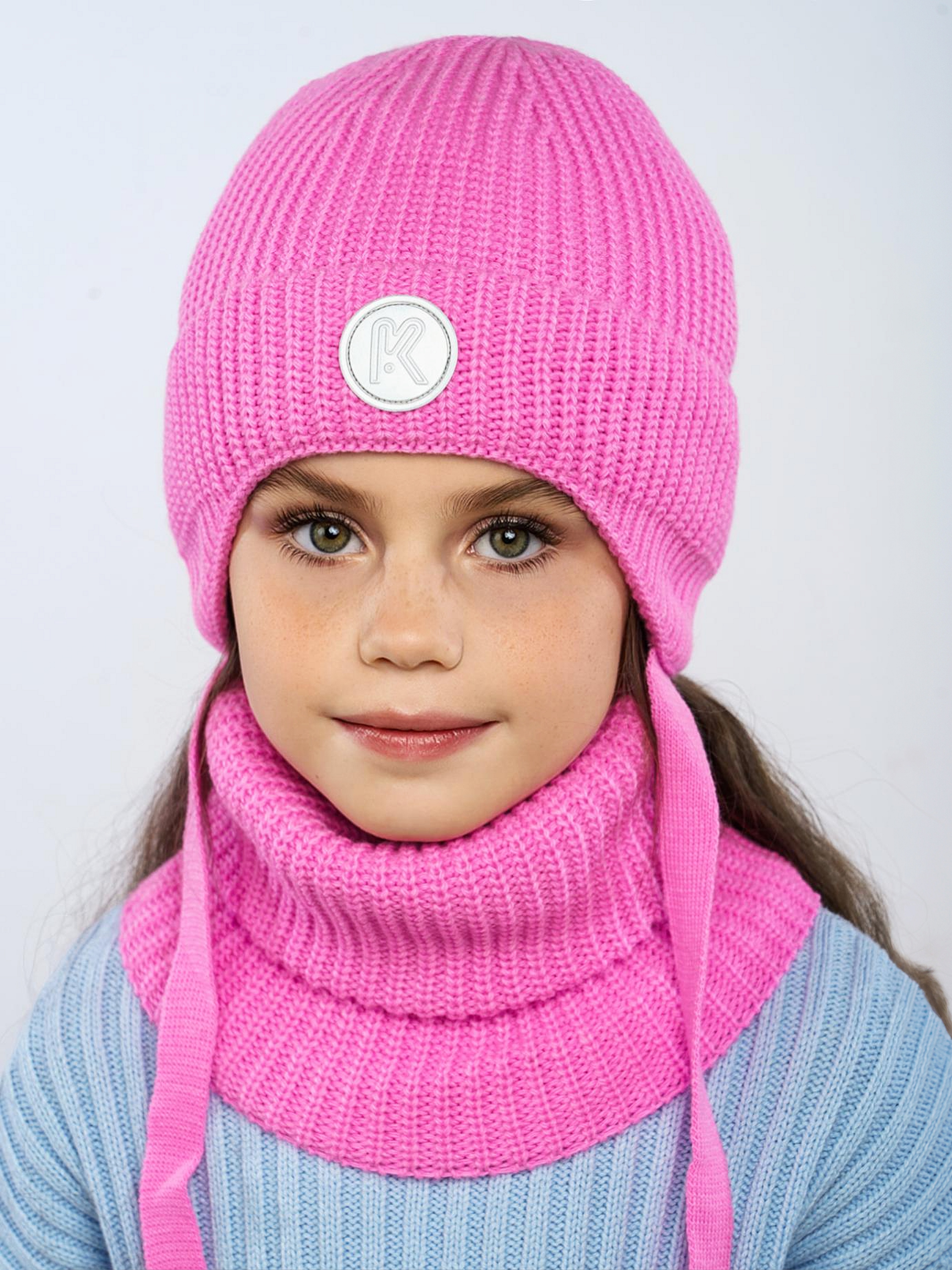 Шапка и снуд ПриКиндер U-W_221229 Цвет: Фуксия - фото 1