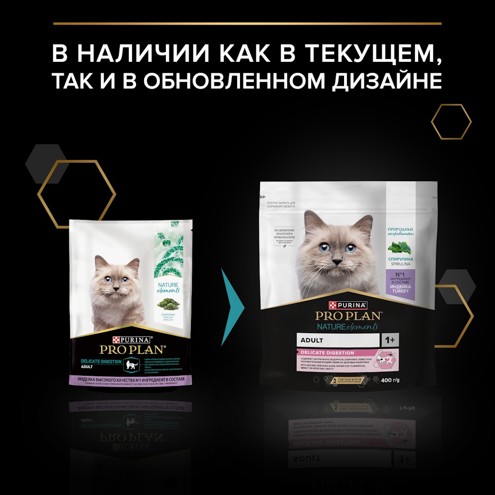 Корм сухой для кошек PRO PLAN Nature Elements 400г с индейкой - фото 8