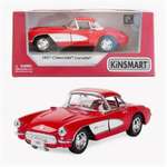 Автомобиль KINSMART Chevrolet Corvette 1957 красная 1:36