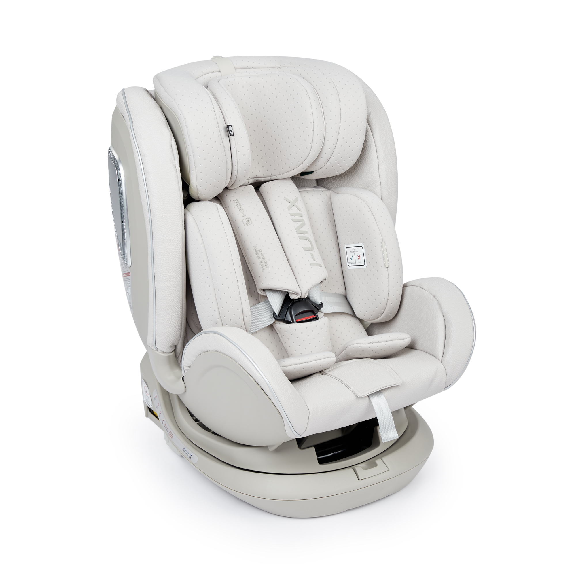 Автокресло Happy Baby I-Unix Isofix 0+/1/2/3 (0-36 кг) серый - фото 1