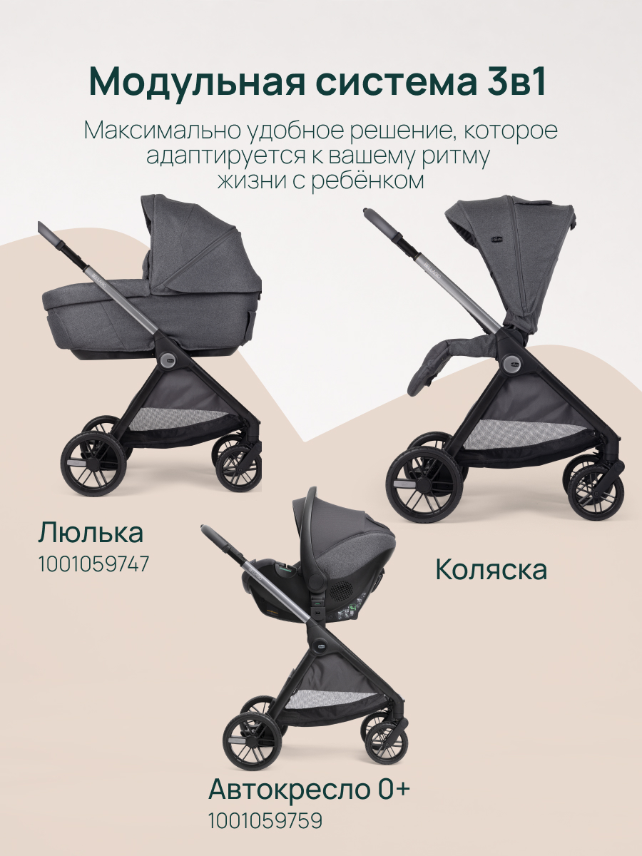 Коляска прогулочная Chicco Bellagio 2 от 0 до 4 лет черный - фото 24