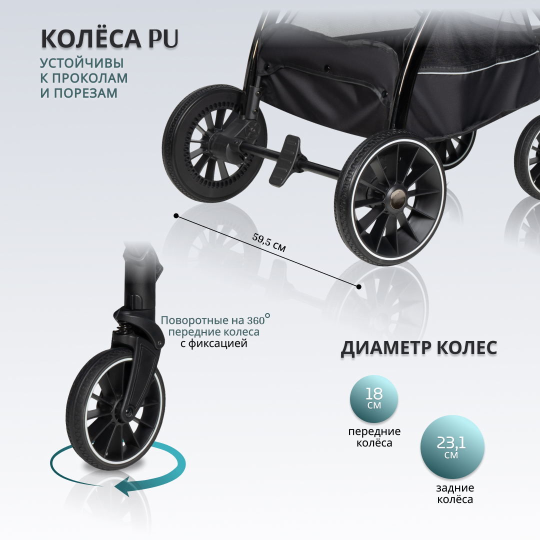 Коляска 3в1 Farfello Camille - фото 10