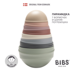 Игрушка BIBS пирамидка Wobbly Tower Pastel Rainbow