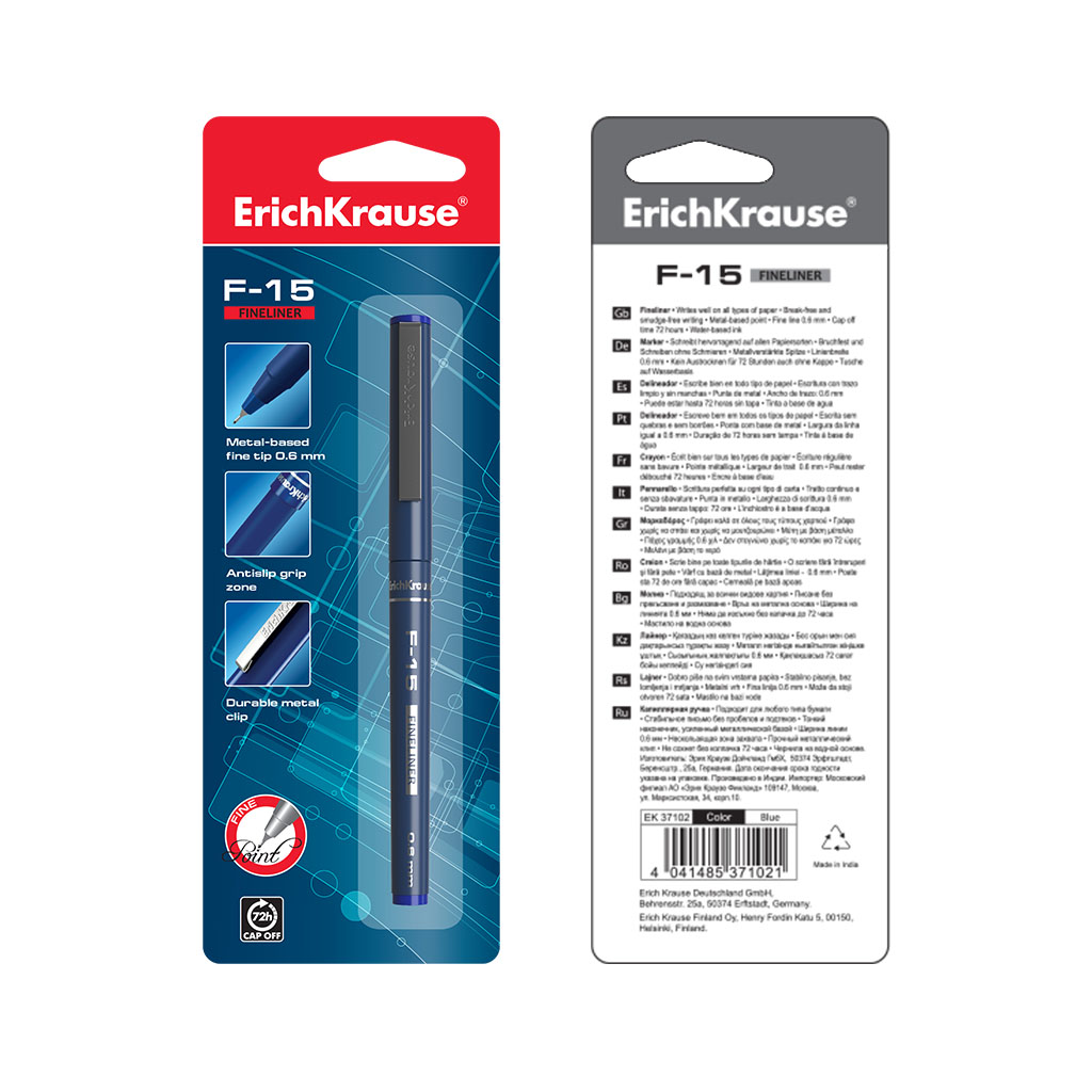 Ручка капиллярная ErichKrause 1 шт. - фото 4