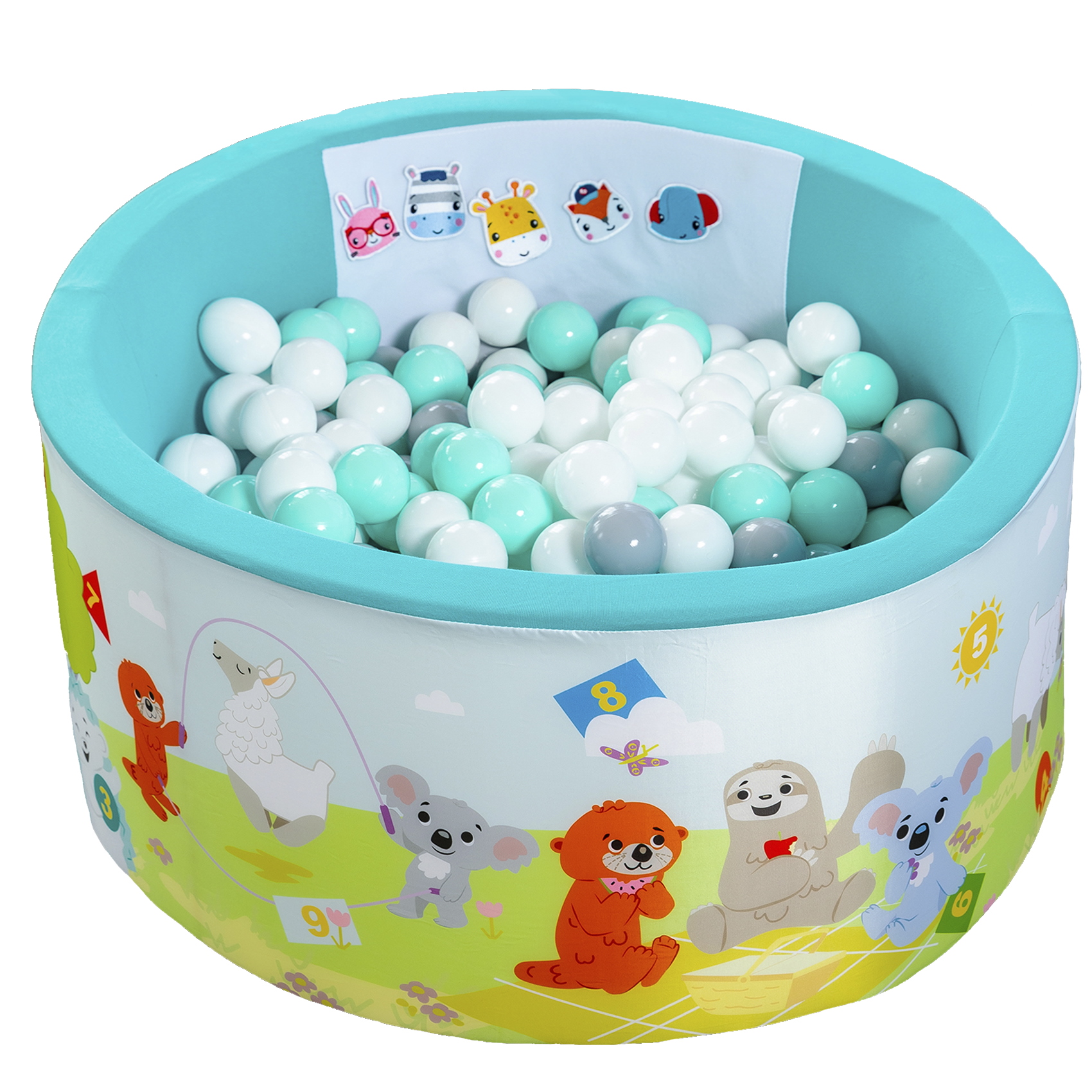Бассейн Hotenok сухой Fisher Price с шариками Учим цифры с друзьями Sbh098_FB - фото 1