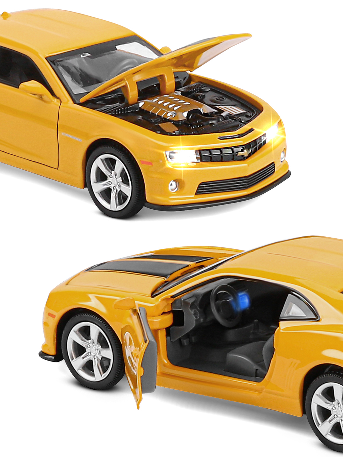 Автомобиль АВТОпанорама Chevrolet Camaro SS 1:32 JB1251155 - фото 10