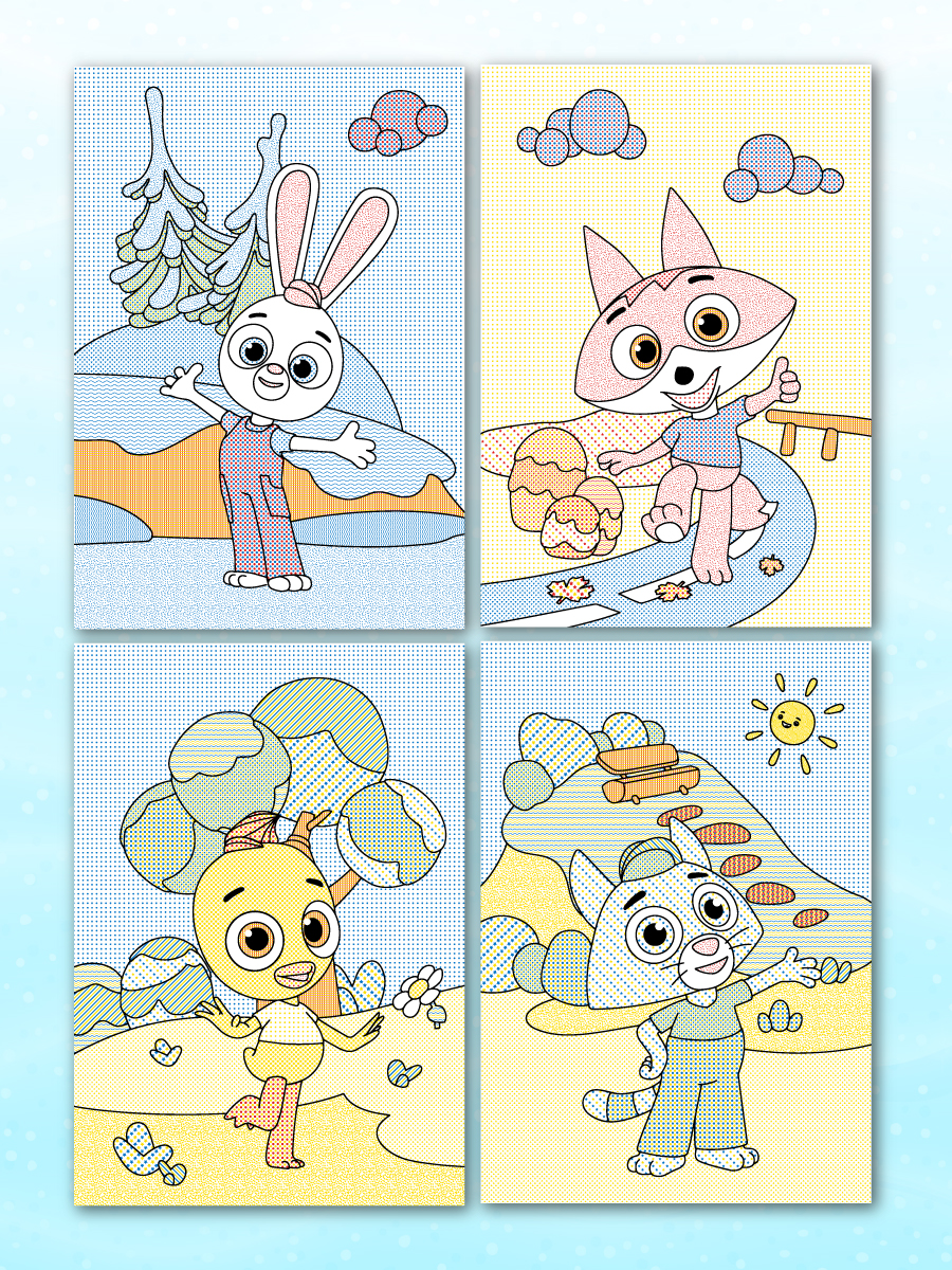 Водная раскраска Проф-Пресс макси. Цветняшки. 340х485 мм. 10 листов - фото 6