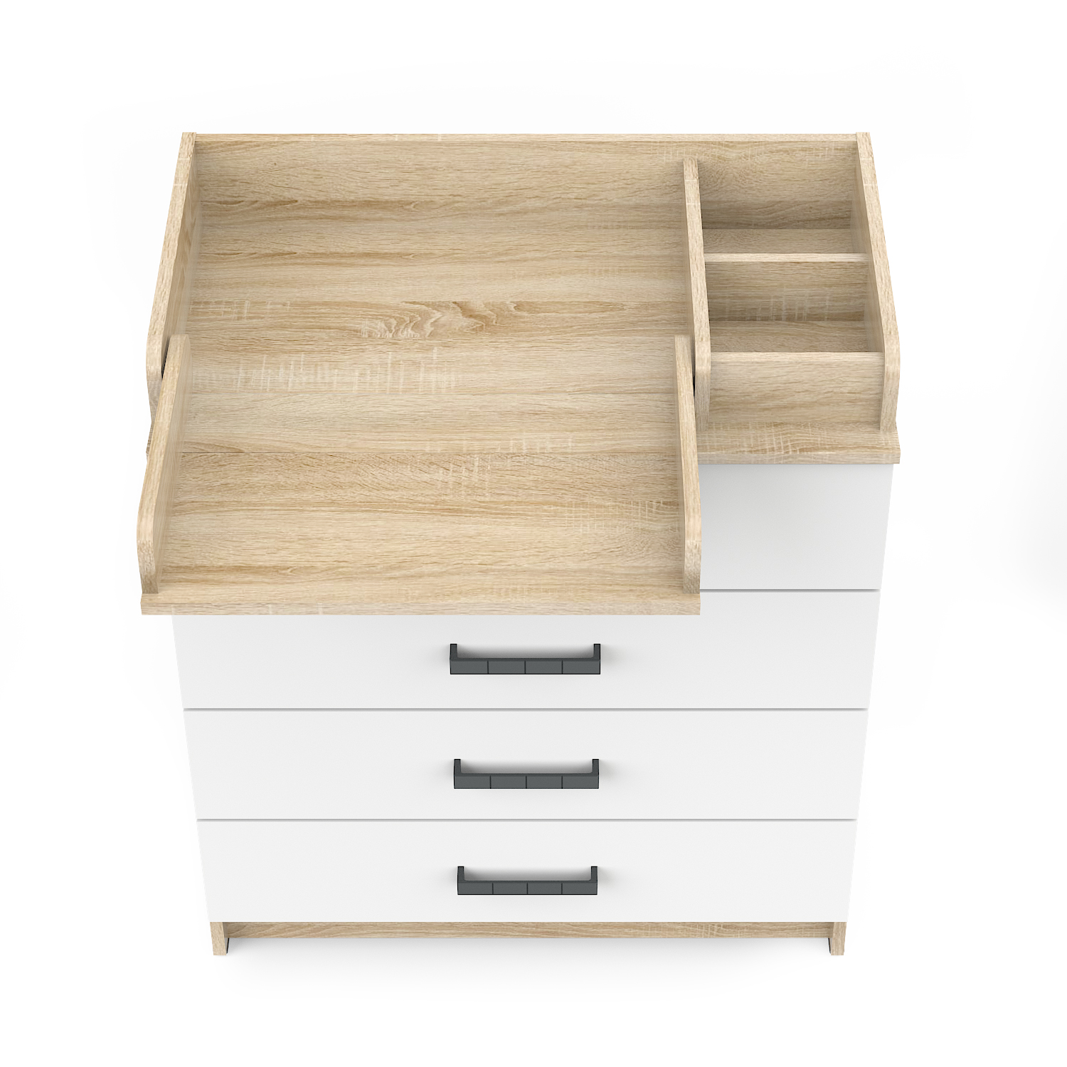 Комод пеленальный aton baby furniture Marvin (дуб сонома, белый) - фото 2