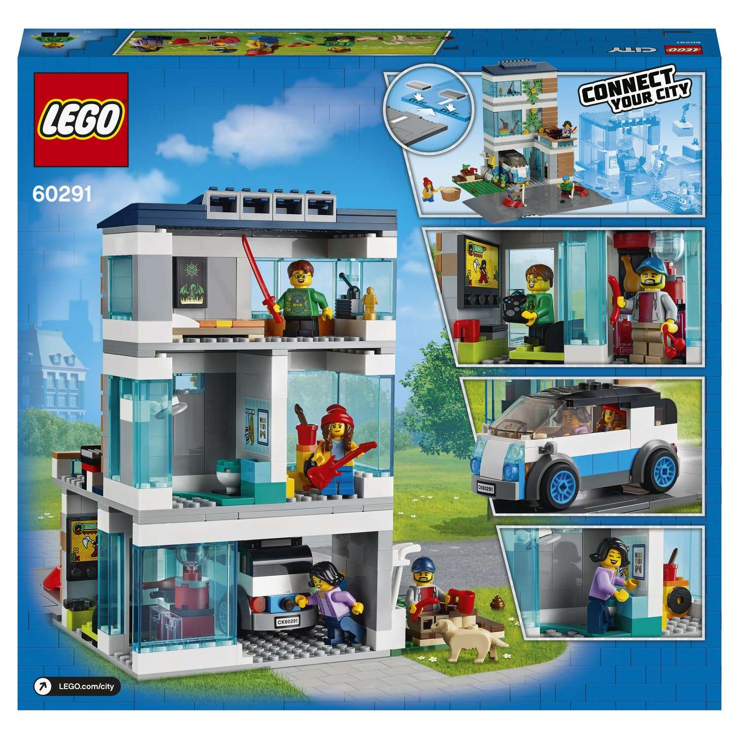 Конструктор LEGO City Современный дом для семьи блочный - фото 3
