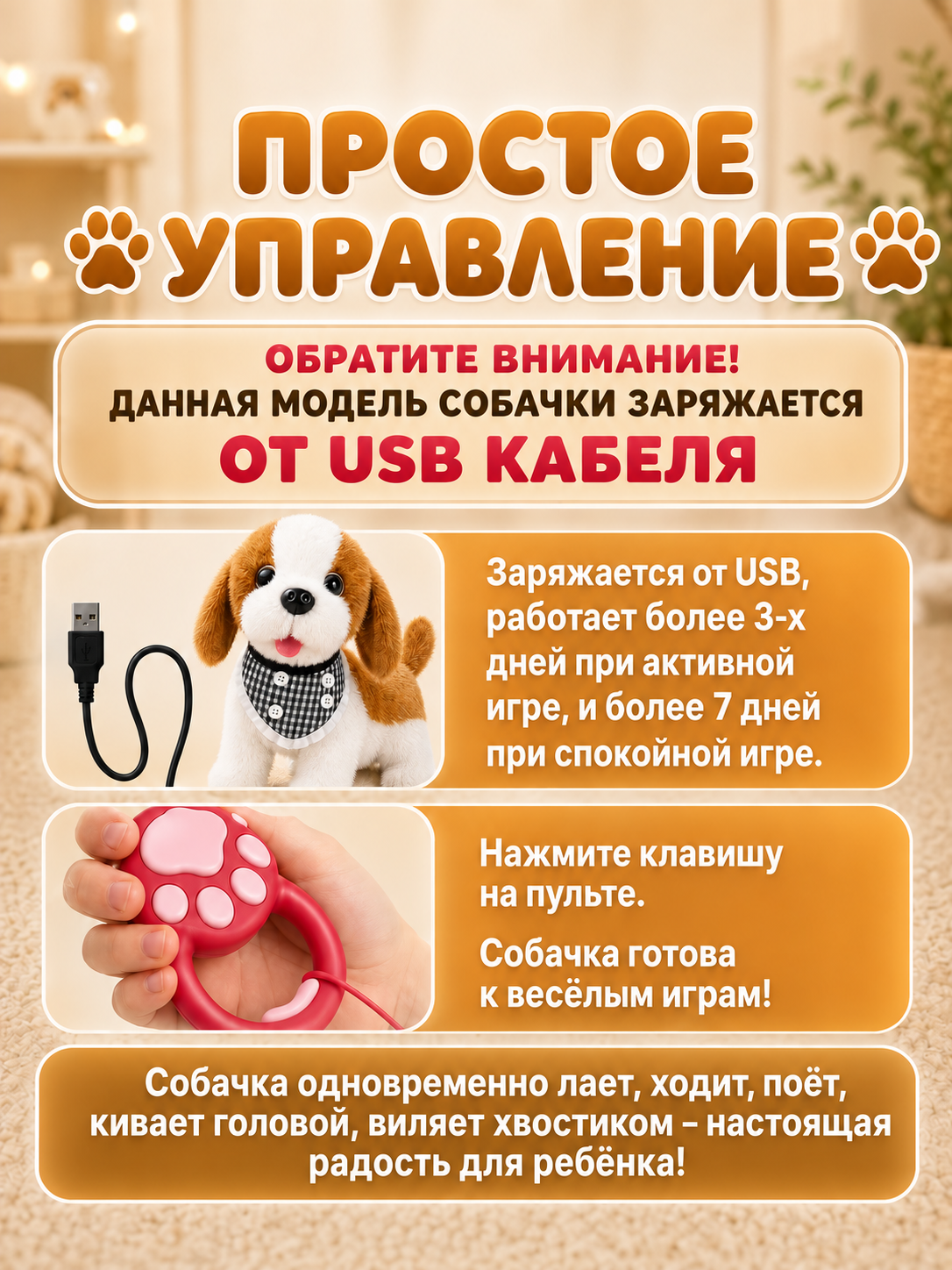 Мягкая игрушка FAVORITSTAR DESIGN Бигль - фото 10