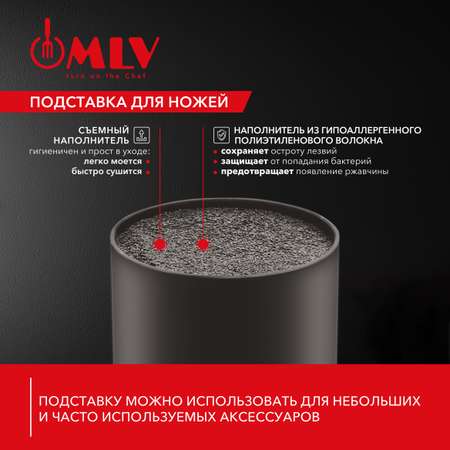 Универсальная подставка для ножей Moulin Villa черная