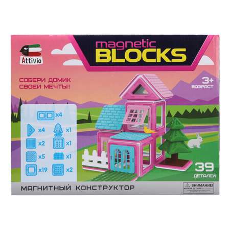 Конструктор Attivio Pinky магнитный