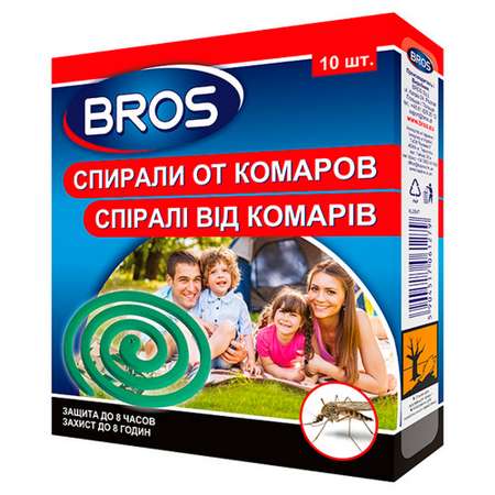Спирали от комаров Bros c подставкой 10шт