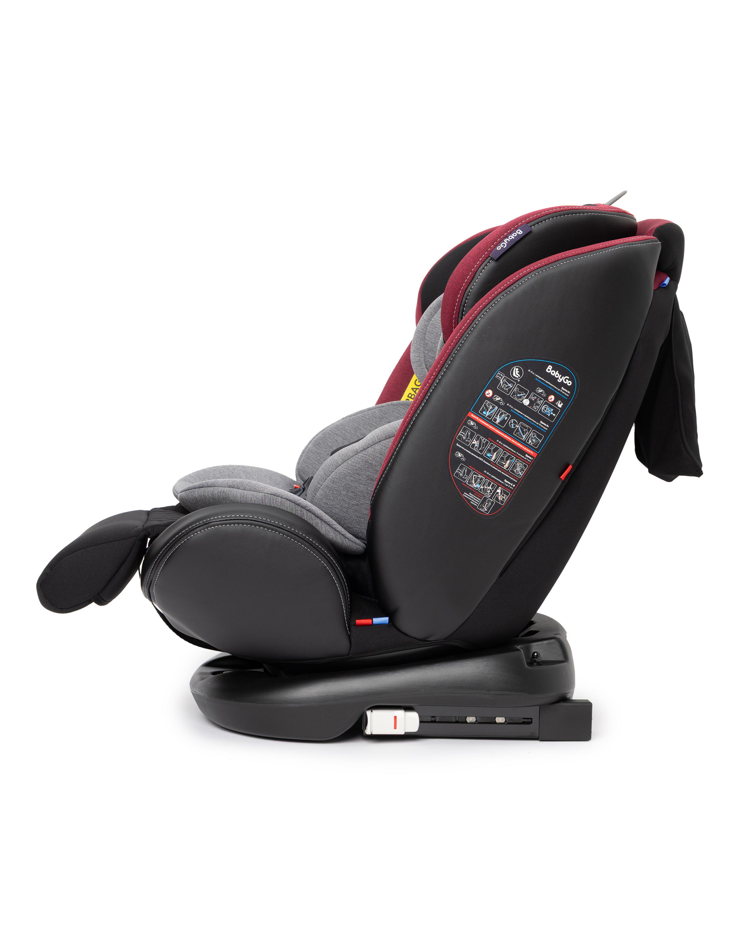 Автокресло BabyGo Multi-Stage New Isofix 0+/1/2/3 (0-36 кг) красный - фото 17
