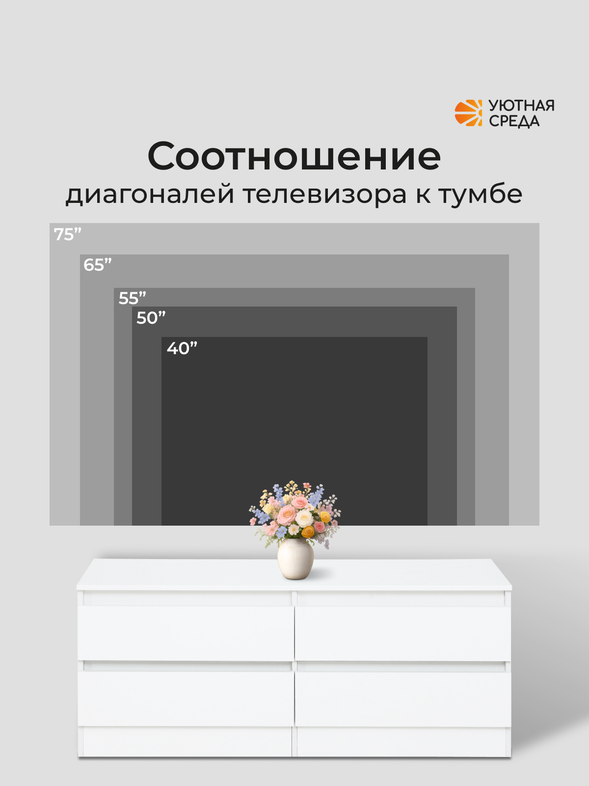 Комод Уютная среда ТУМ101 (белый) - фото 9