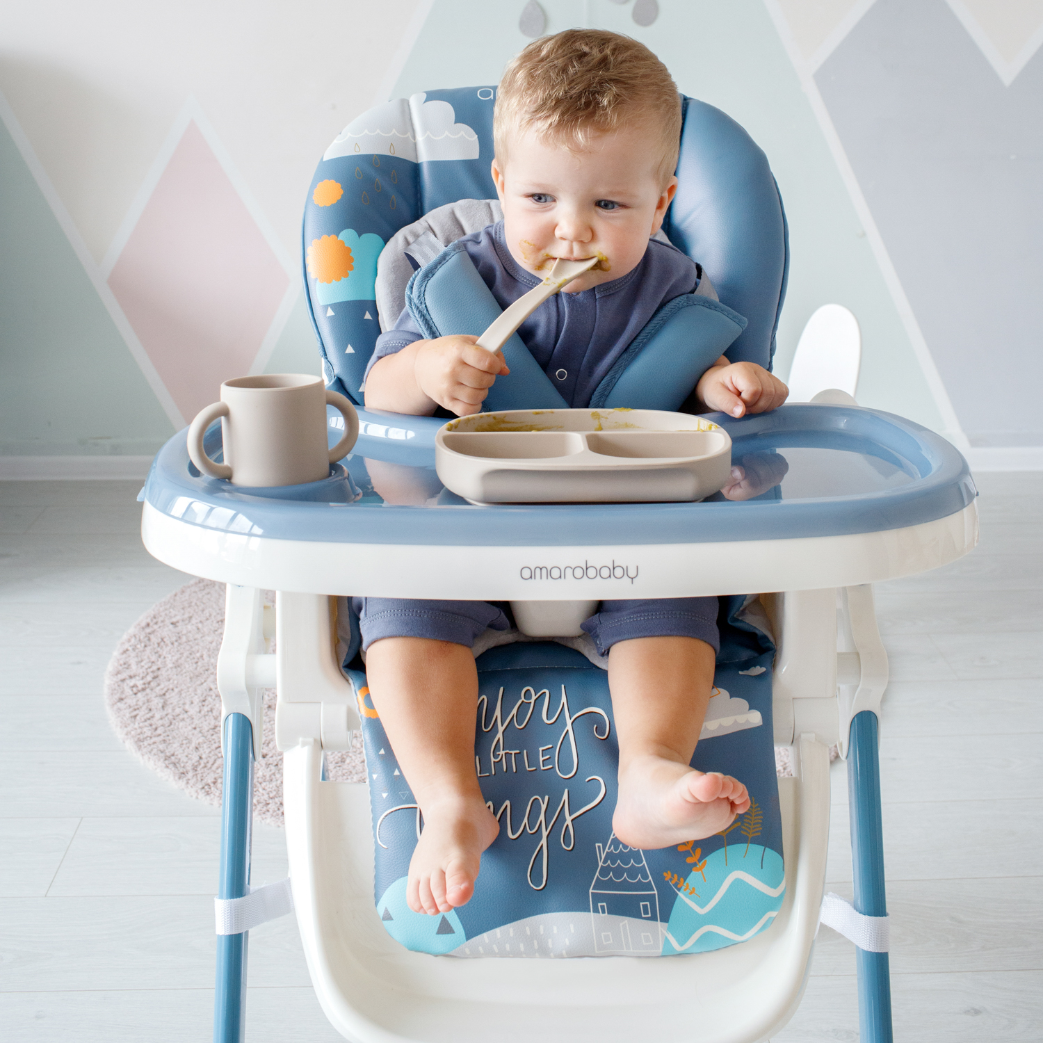 Стульчик для кормления Amarobaby Enjoy классический - фото 16