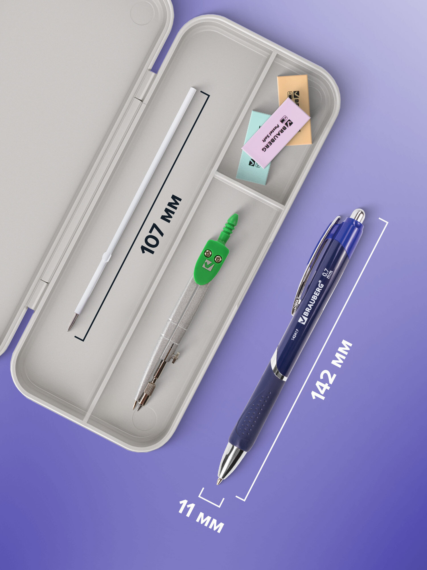 Ручка шариковая Brauberg 12 шт. - фото 3