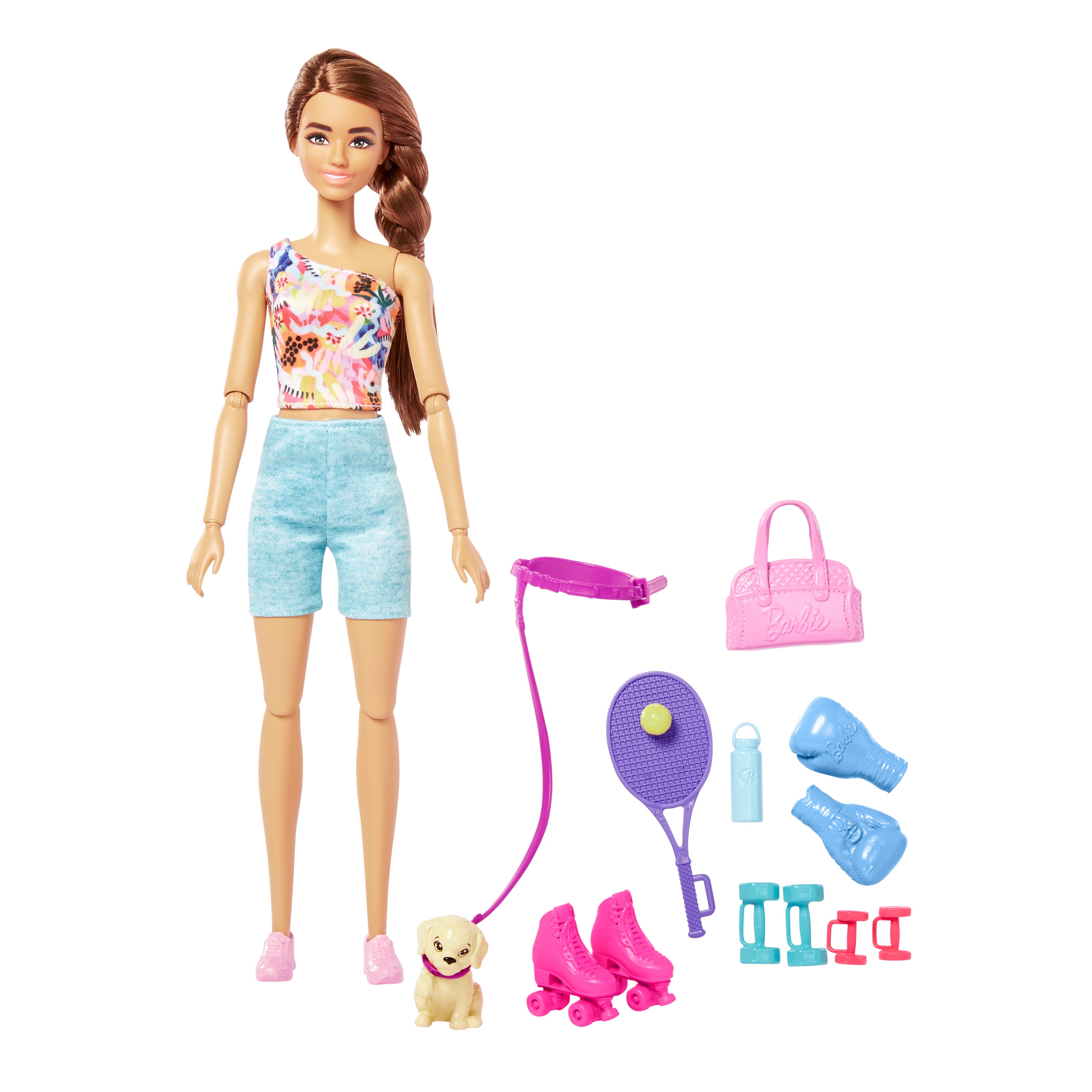 Кукла модельная Barbie Wellness Фитнес с щенком HKT91 HKT91 - фото 2