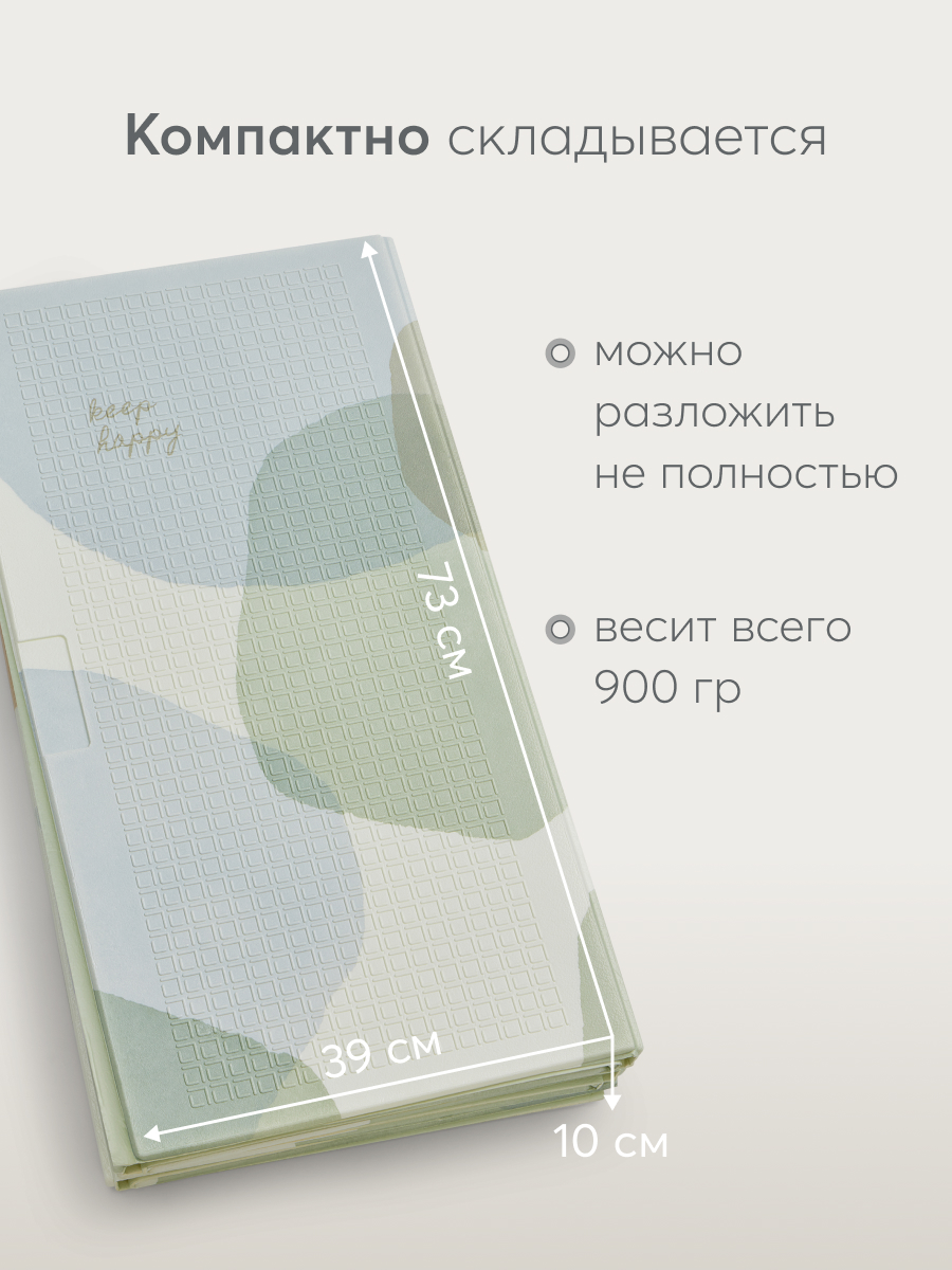 Детский складной коврик прикроватный Happy Baby Watercolor 145 x 195 см - фото 3