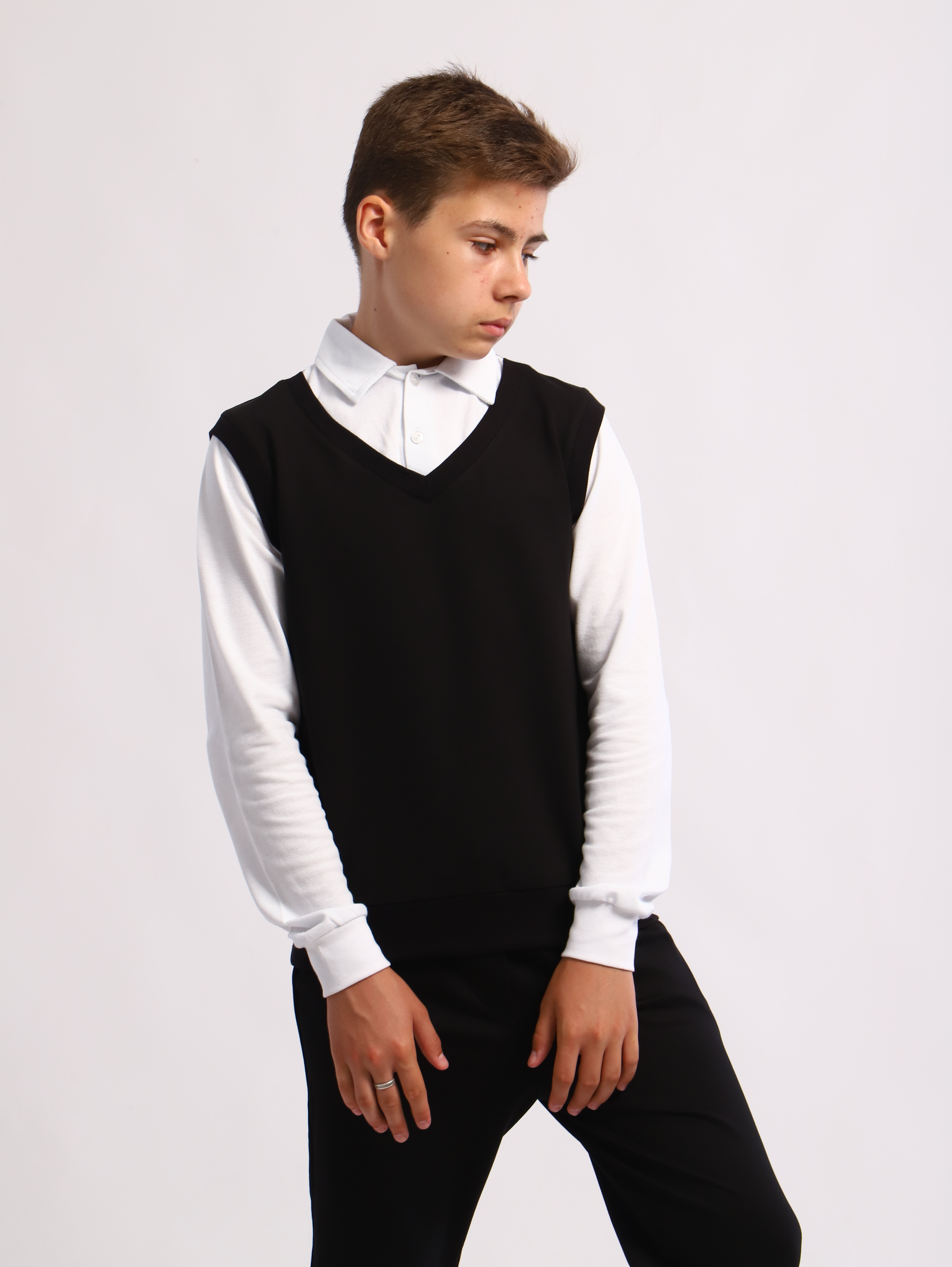 Джемпер-обманка ЛАДОШКИ Джемпер-обманка Стив-1 черный - фото 7