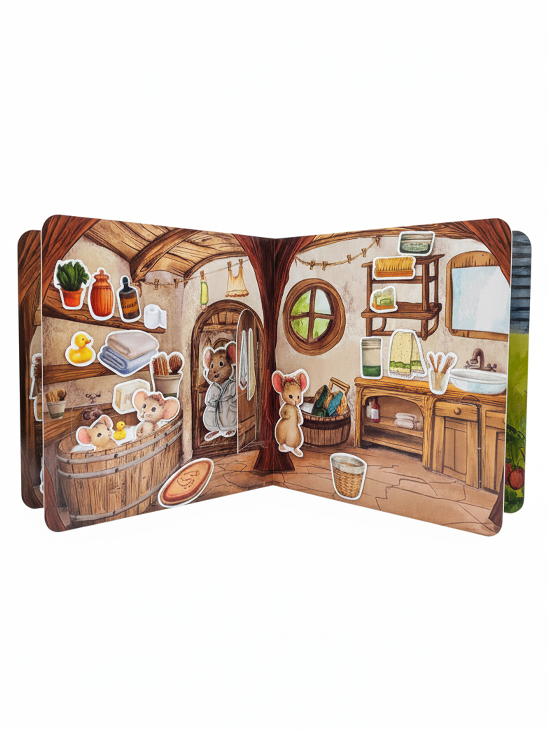 Настольная игра DvaDdomiki Книга-домик. Семья мышек - фото 7
