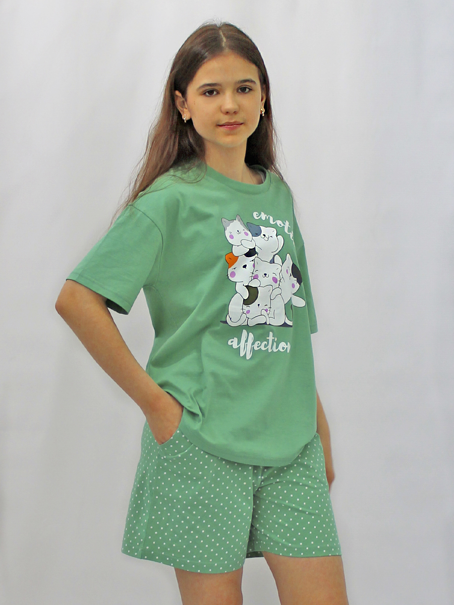 Костюм STELLA MODA 24203 оливковый - фото 1