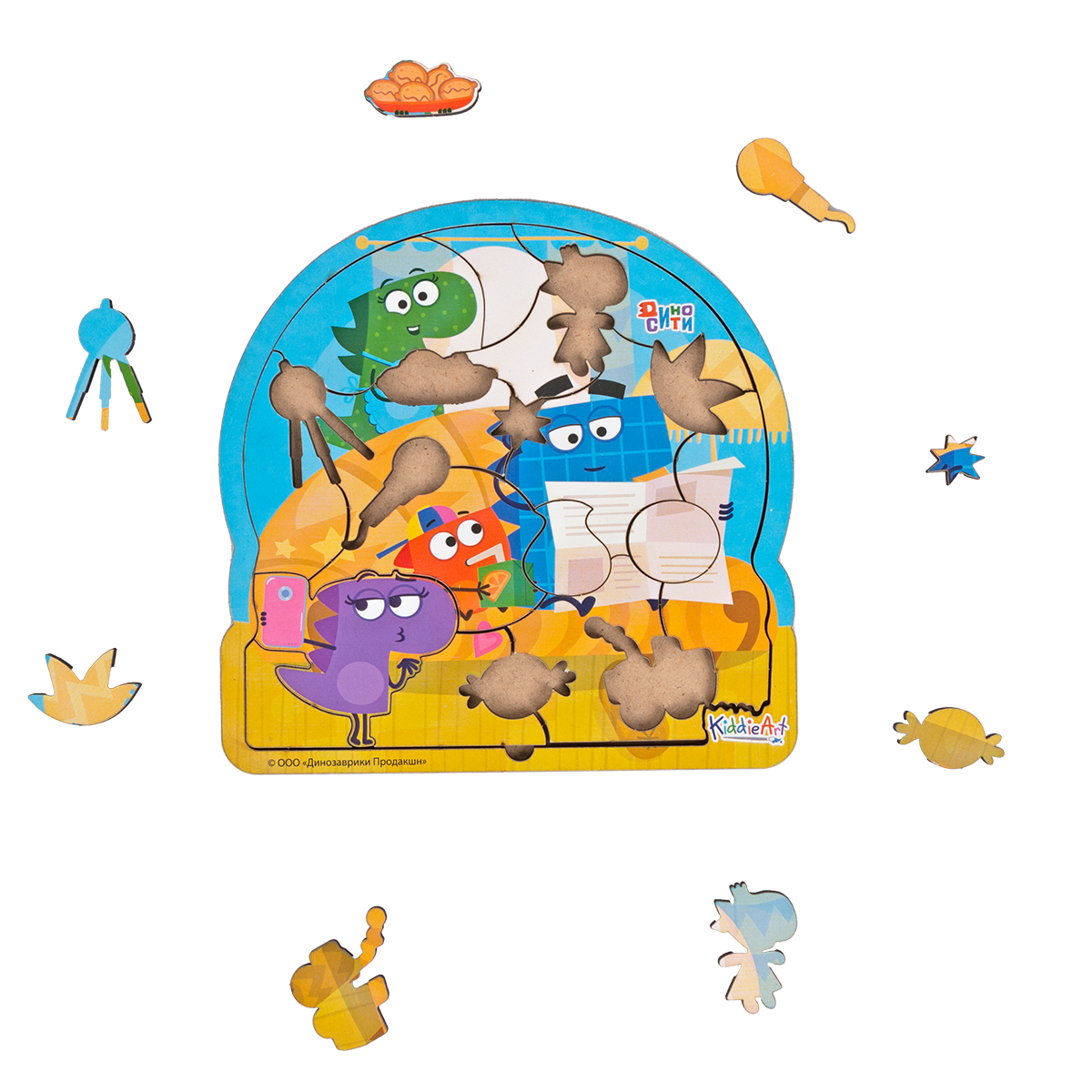 Пазл KiddieArt Чудесные день семейки Завров деревянный - фото 5