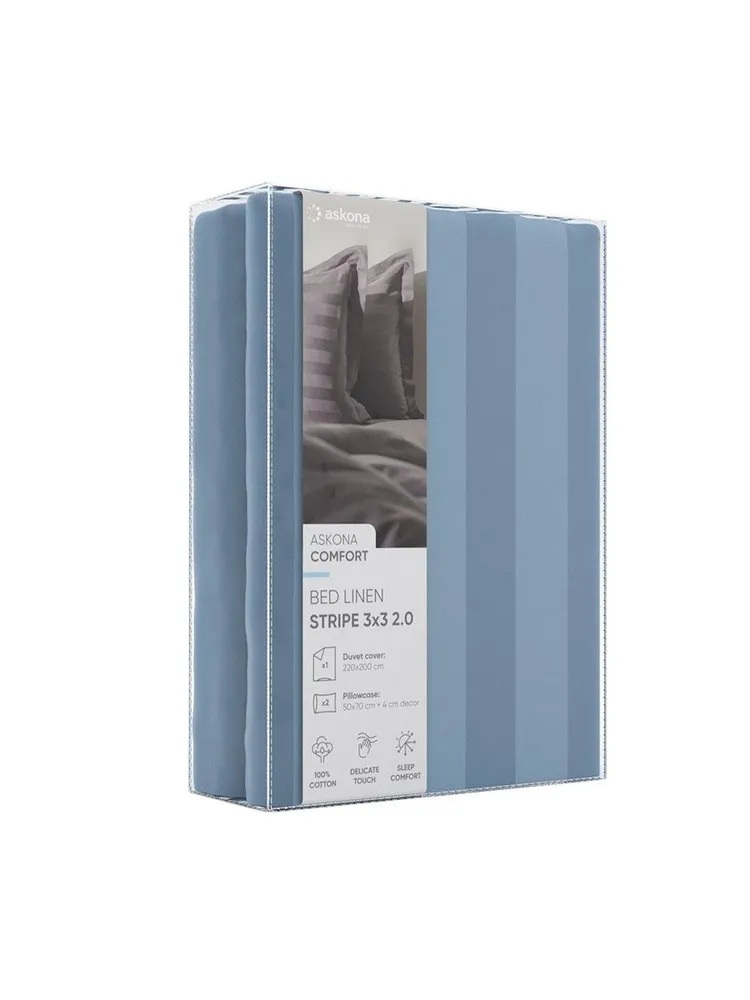 Комплект постельного белья Askona Comfort Stripe 3*3 2.0 односпальный 2 предм. - фото 12