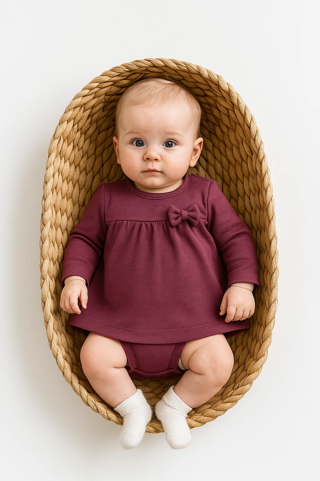 Изображение товара Боди-платье для девочки Эскимо 68 мягкое нарядное платье для малыша