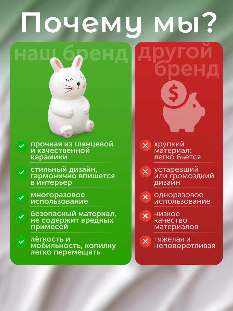 Копилка керамическая iLikeGift Зайчик - фото 6
