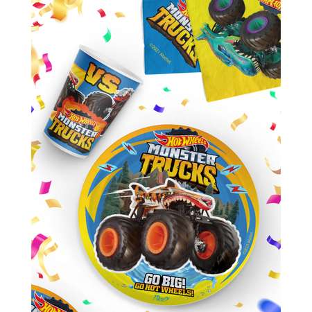 Бумажный стакан PRIORITY для праздника Hot Wheels Monster Trucks 12 шт