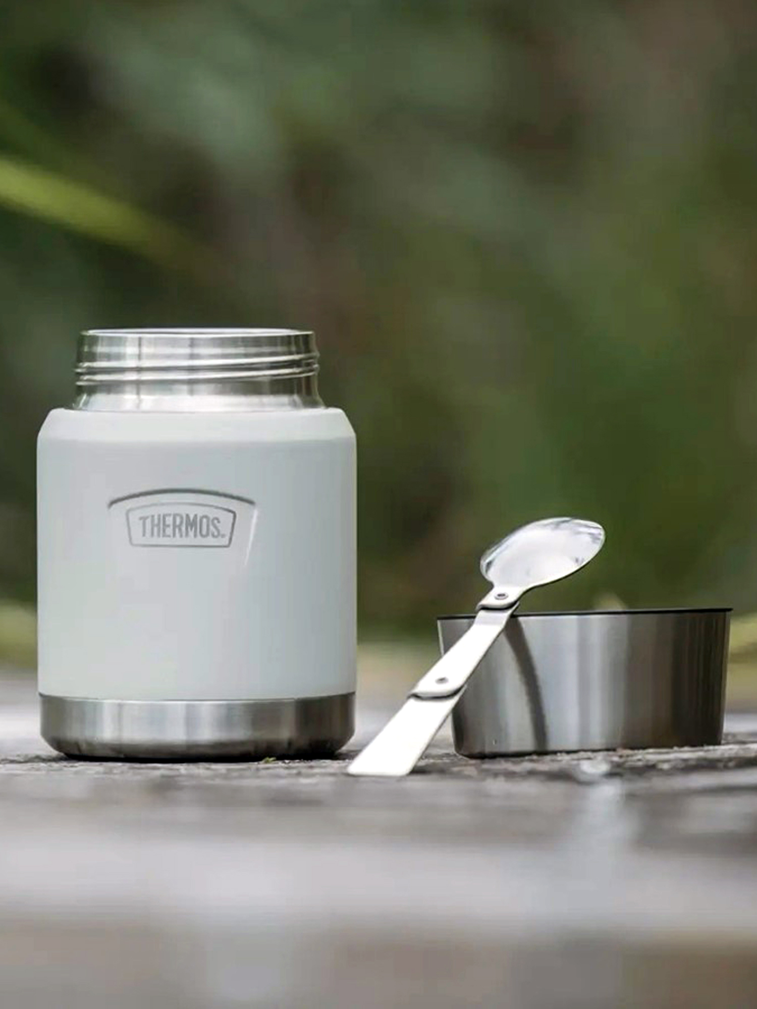 Термос для еды супа 470 мл с ложкой THERMOS ICON-300 песочный – нержавеющая сталь герметичный тепло/холод 10/24 часа - фото 18