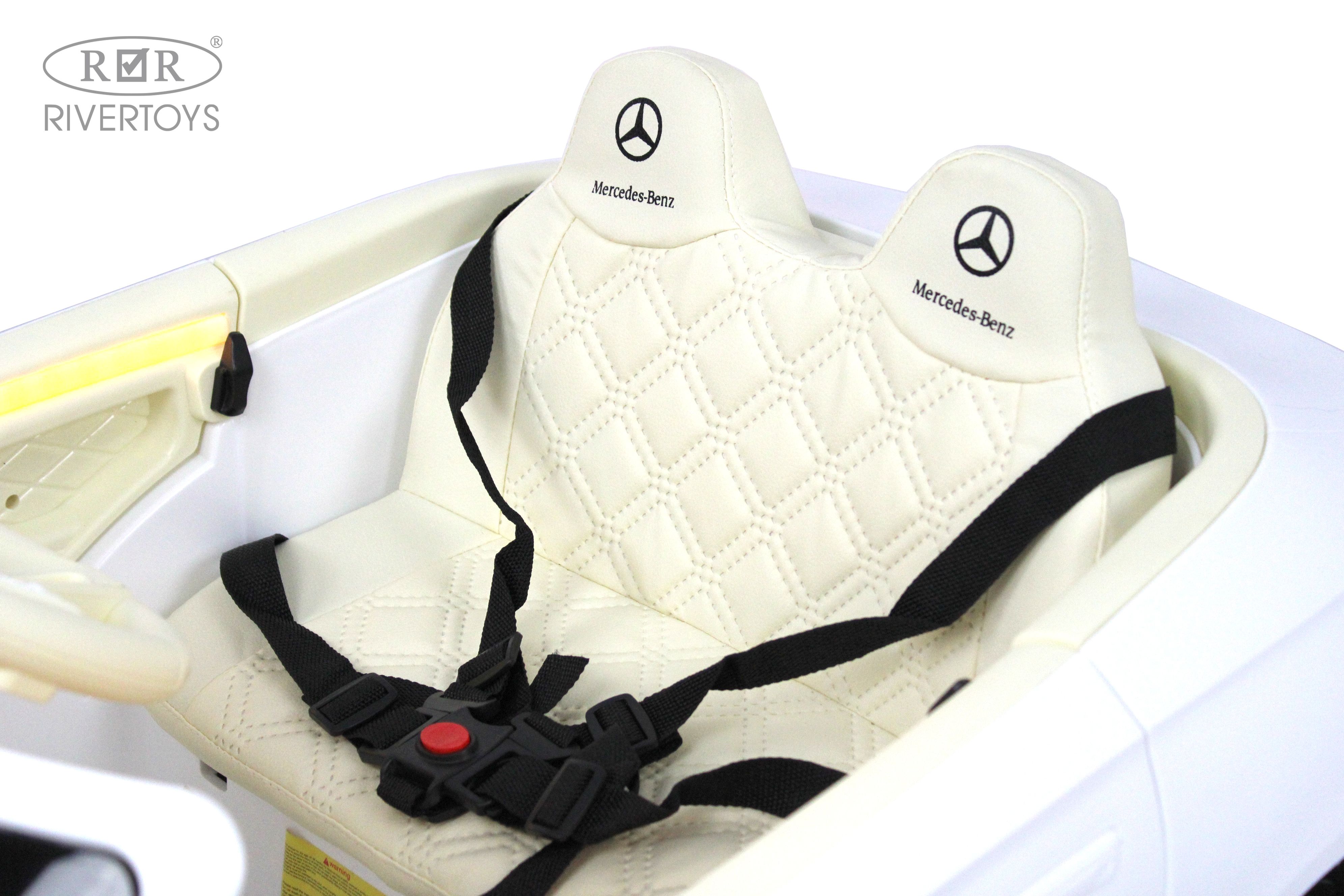 Электромобиль RIVERTOYS Mercedes М333БХ-WHITE С пультом ДУ - фото 8