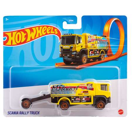 Автомобиль Hot Wheels Scania Тягач с прицепом Rally Truck