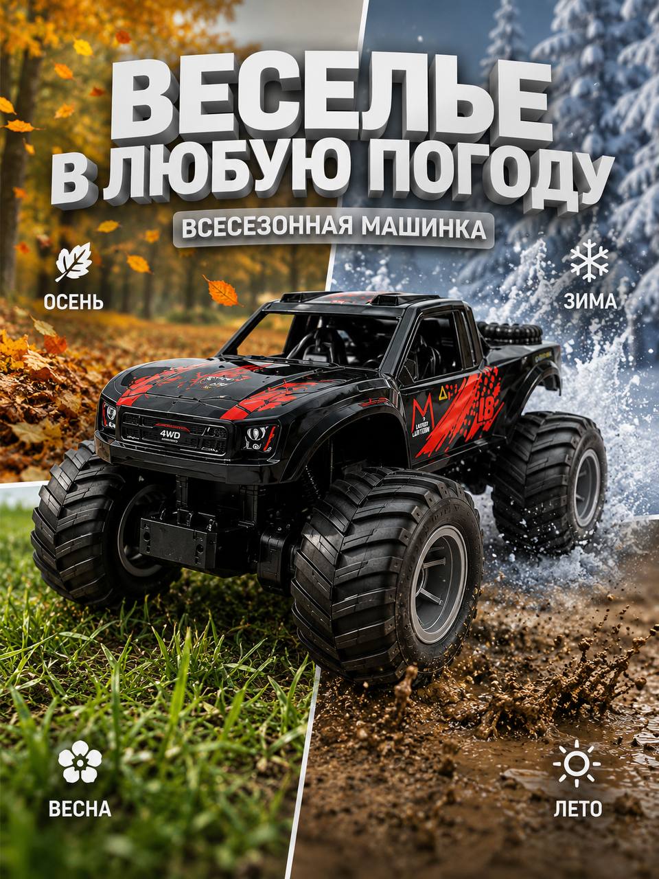 Автомобиль РУ MihokiToys Jeep Вездеход 4х4 - фото 10