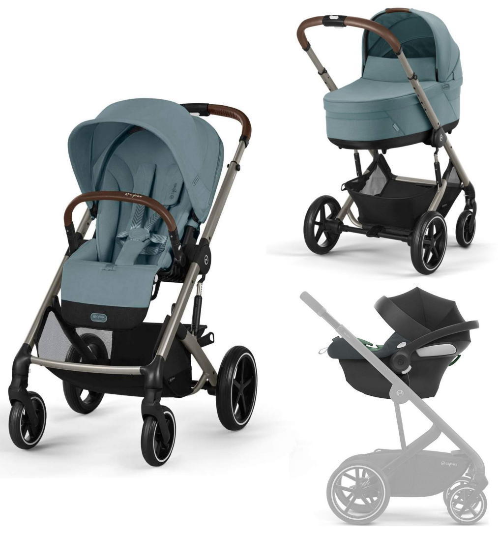 Коляска 3в1 Cybex Balios S Lux 3в1 2025 синий - фото 1